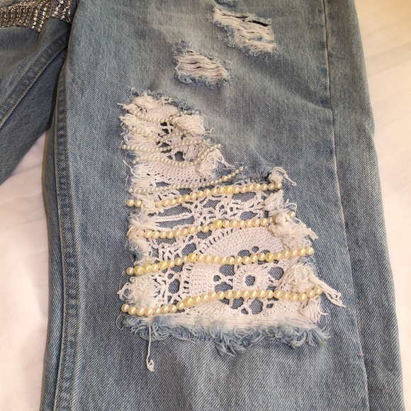 Refurbished with own design Bardot jeans - Picture 3 of 12